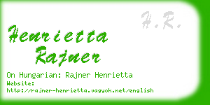 henrietta rajner business card